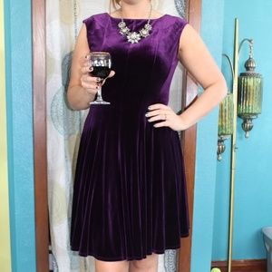 Plum Velvet Dress